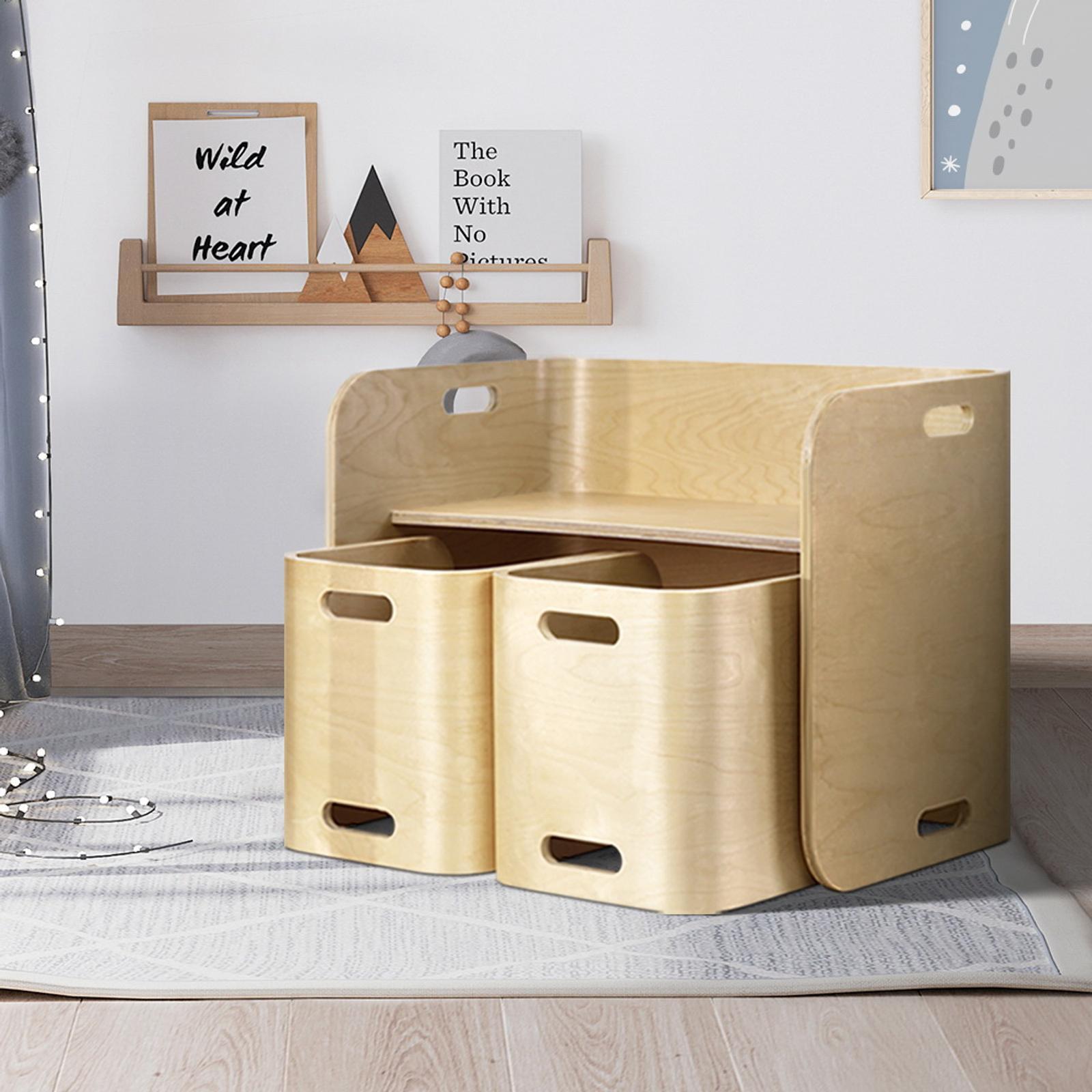 3 Piece Nordic Kids Table and Chairs Set Activity Desk Bunnings Australia