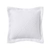 Bianca Cassiano Polyester Jacquard White Cushion Cover Pillowcase - 43x43cm
