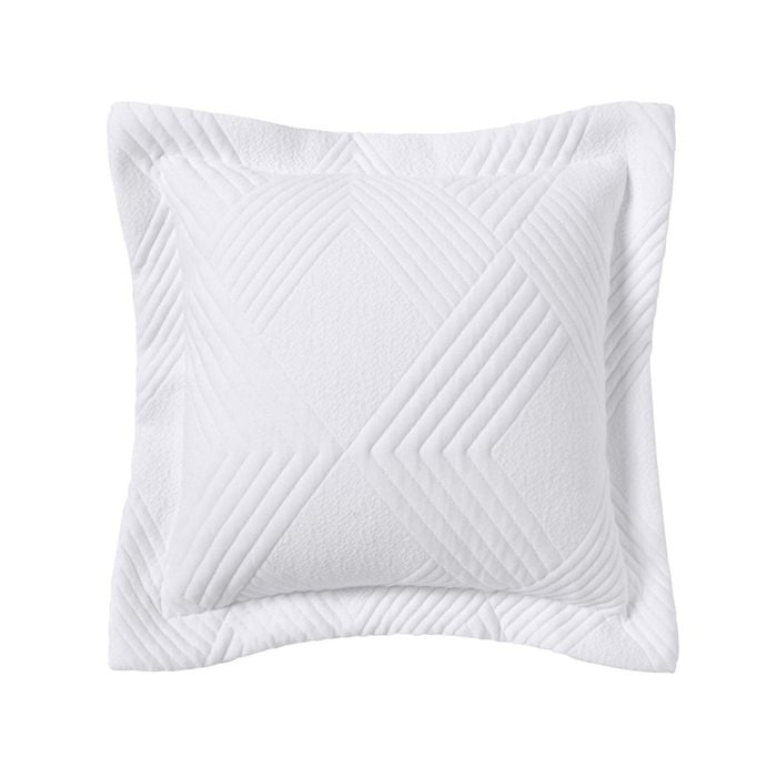 Bianca Cassiano Polyester Jacquard White Cushion Cover Pillowcase - 43x43cm