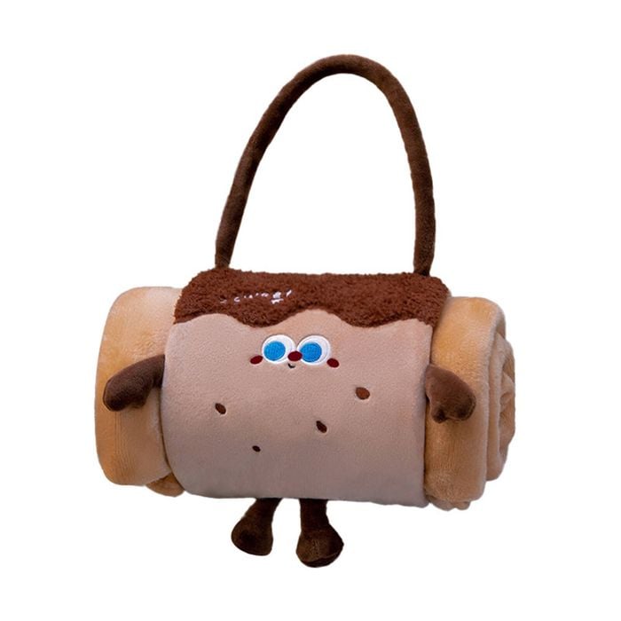 Catzon 100x170cm Rolling Blanket Hand Carry Soft Cute For Kids Sleeping Bag Parties-brown