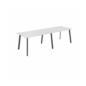 Olg Flare Bar Leaner 4 Leg Black Frame White Top L2100mm X W900mm
