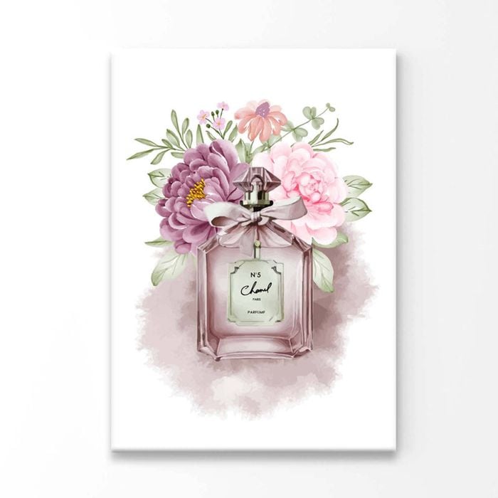 Perfume Pink Flowers Print 100% Australian Made 90 x 120cm (Acrylic)