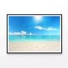 Sandy Beach with White Sand  Print 100% Australian Made 90x60cm  (Poster)