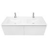CIBO 1200mm White Seamless Double Basin Vanity With 15mm Toughened Glass Top