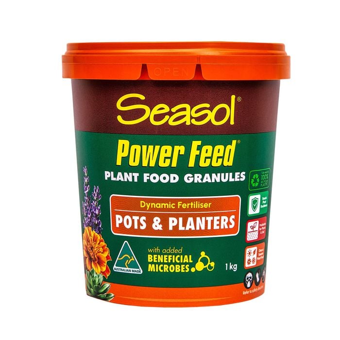 Seasol 1kg Tub Power Feed Plant Food Granules For Pots & Planters