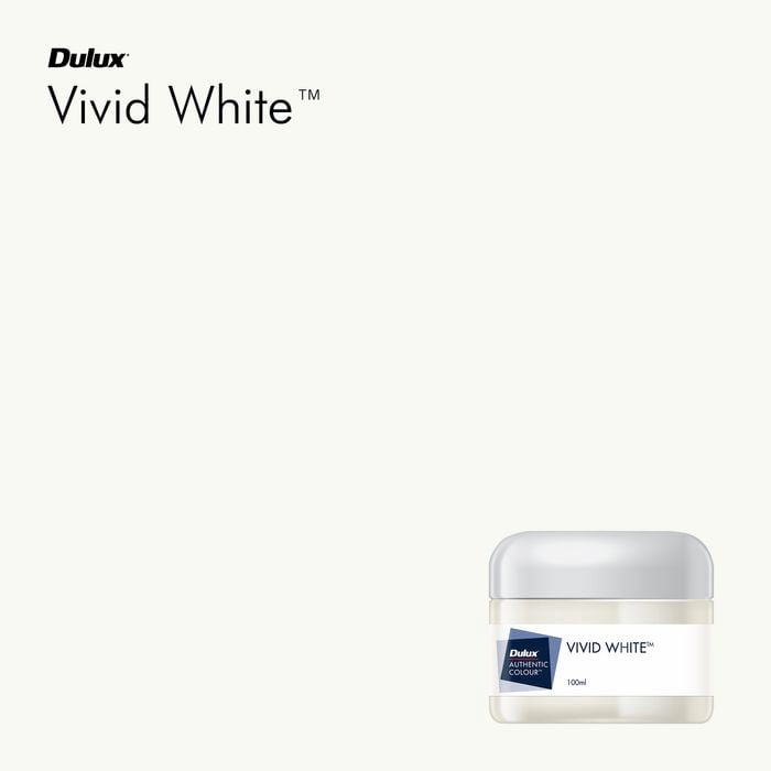 Dulux 100ml Vivid White Sample Pot - Vivid White