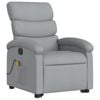 vidaXL Stand up Massage Recliner Chair Armchair Single Sofa Light Grey Fabric