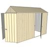 Build-a-Shed 1.5 x 3.0 x 2.3m Single Hinged Side Door Gable Shed - Cream