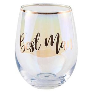 Best Man Stemless Wine Rose Gold 600 ml Drinking Cup
