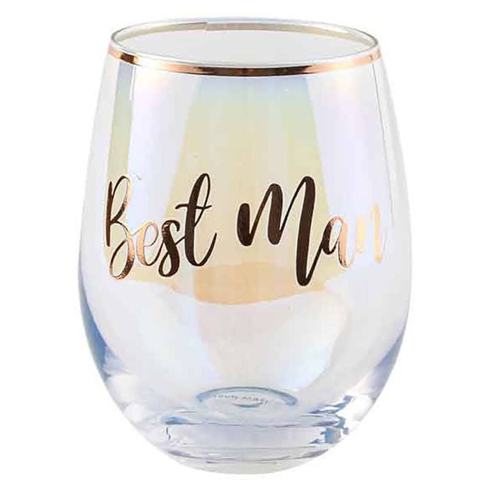 Best Man Stemless Wine Rose Gold 600 ml Drinking Cup