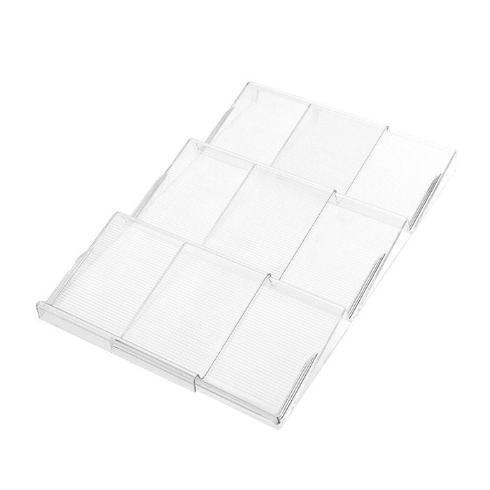 Boxsweden Crystal 41.5cm Extendable Drawer Spice Rack Home Storage Organiser CLR