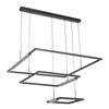 Telbix Zafra Contemporary Pendant Hanging Lamp Light Metal Aluminium Crystal Silicon Black Sand