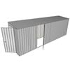 Build-A-Shed 1.2 x 6.0 x 2.0m Tunnel Shed Tunnel Hinged Door with 1 Hinged Side Door - Zinc