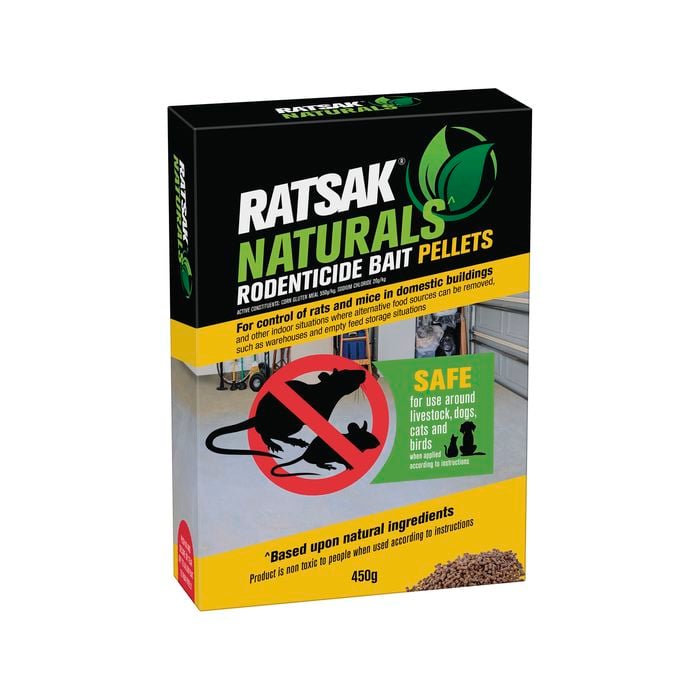 RATSAK 450g Naturals Rodenticide Bait Pellets