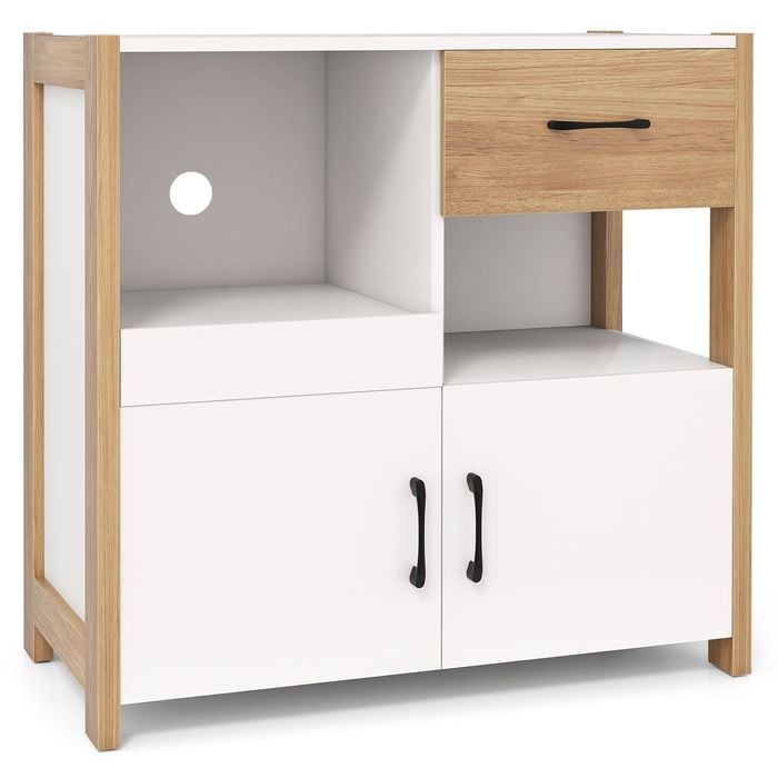 Costway Kitchen Storage Cabinet Farmhouse Coffee Bar Buffet Sideboard