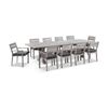Outdoor Aged Teak Look Tahitian 3M Aluminium Dining Setting