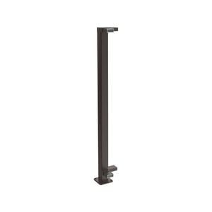 ProtectorAl 1010mm Black Aluminium Flanged 90Â° Balustrade Post