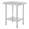 Vogue Stainless Steel Prep Table 430 Grade With Undershelf 600x700x900mm Commercial Kitchen Storage