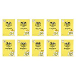 10x Spirax 321 Super Size Project Book 8mm Ruled 64 Pages School Notebook Yellow