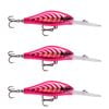 3x Rapala 5cm Shadow Rap Jack Deep Dive Crankbait Fish Lures - Pink Scad