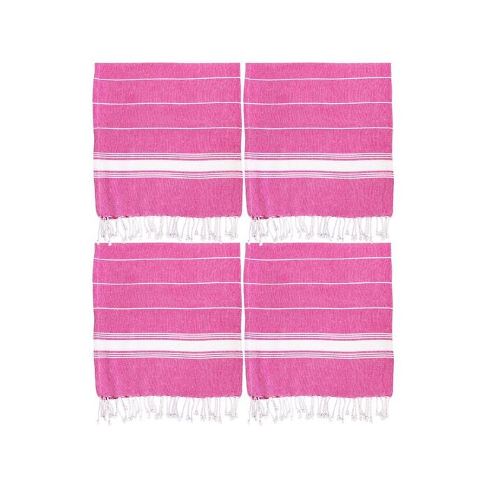 Nicola Spring Turkish Cotton Towel Set - Pink - Pack Of 4