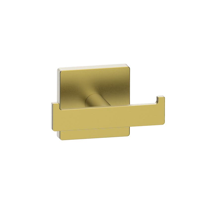 Rococo Double Robe Hook Brushed Brass