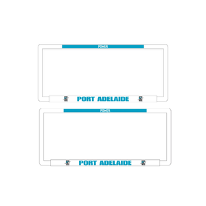 2x OFFICIAL AFL PORT ADELAIDE Car Number Plate Frame Cover Surround
