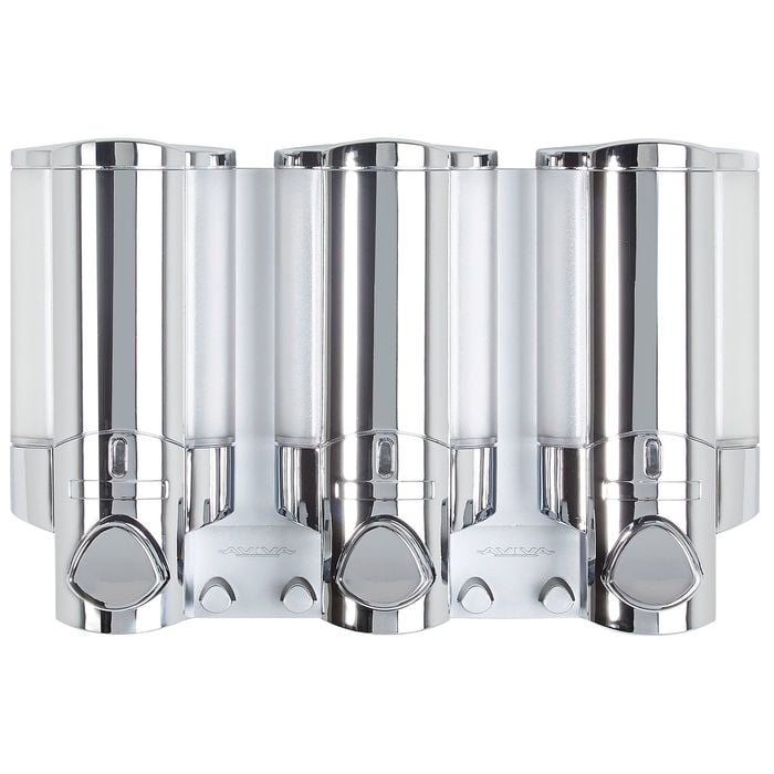Better Living 300ml Chrome Aviva Triple Chamber Shower Dispenser