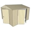 Build-a-Shed 3.0 x 3.0 x 2.3m Gable Double Hinged Side Doors Shed - Cream