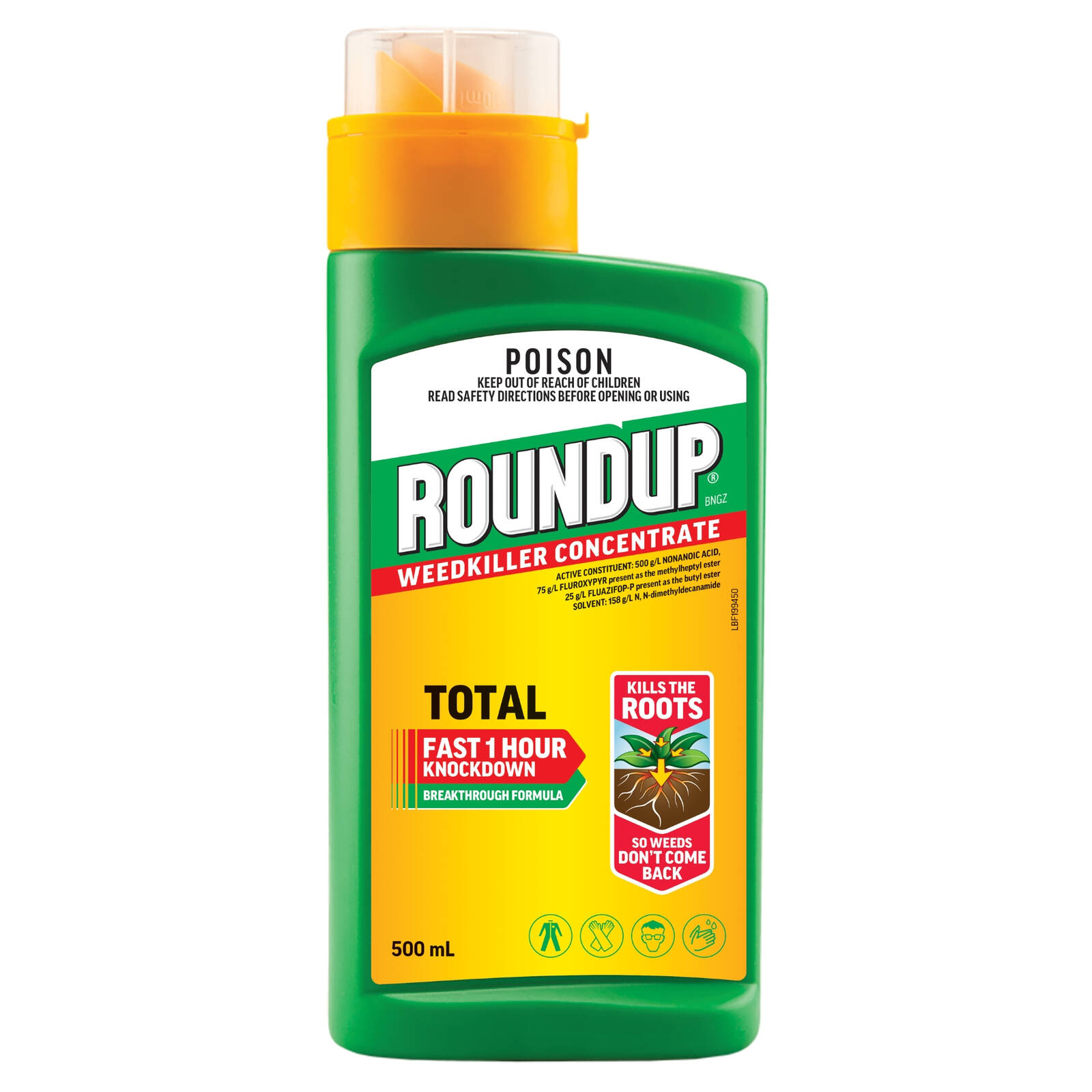 Roundup Total Weedkiller Concentrate 500mL - Bunnings Australia