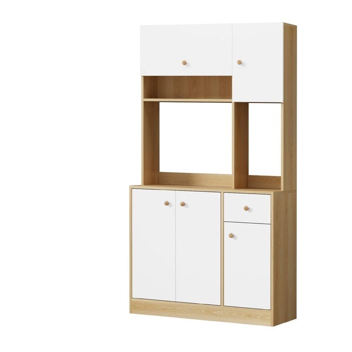 Oikiture Buffet Sideboard Storage Cabinet Kitchen Pantry Cupboard
