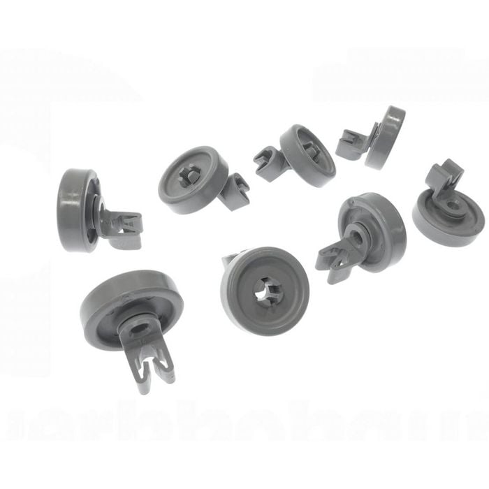 x8 Genuine Asko Dishwasher Lower Basket Wheels Complete Kit (Rollers) 441305