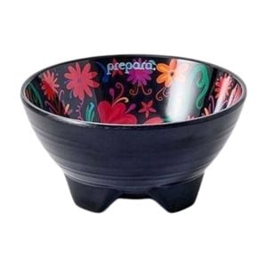 Prepara Melamine Tortilla Taco Party Serving Bowl Day of the Dead Ed 4in Black