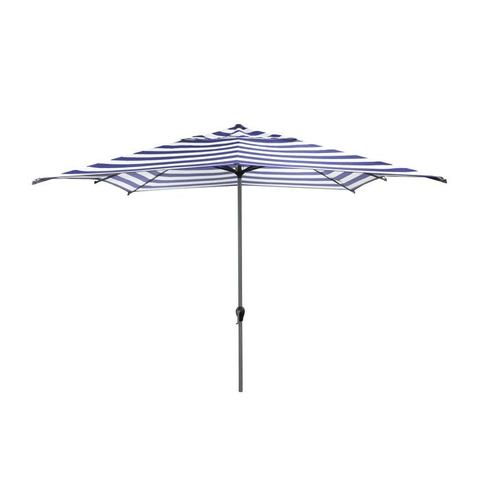 Coolaroo 2.7m Square Navy & White Avoca Market Umbrella