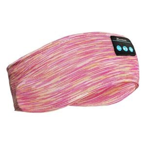 Catzon Music Headband Bluetooth 5.0 Headphones HD Stereo for Workout-Pink