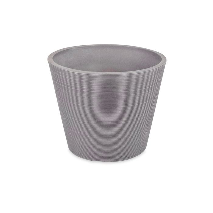 Respect 15cm Grey Respect Green Earth Full Rim Planter