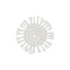 Fringe White Coaster Round PACK of 12