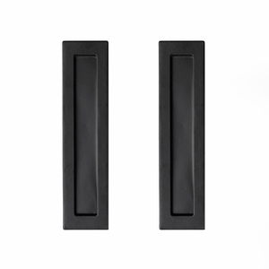 Delf 200mm Matte Black Flush Pull - 2 Pack