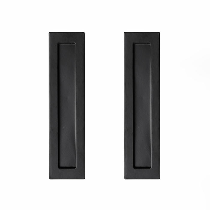 Delf 200mm Matte Black Flush Pull - 2 Pack