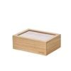 Leaf & Bean Byron Large Wooden Tea Box Natural 25x18.5x9cm