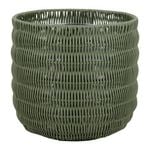 Astin Sinclair 300 x 280mm Green Poly Rattan Basket Planter Medium