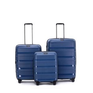 3pc Tosca Comet Wheeled Suitcase Luggage Set - Storm Blue