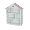 All 4 Kids Veronica Girls‘s Pink Roof Dollhouse Bookcase