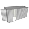 Build-A-Shed 1.2 x 3.7 x 2.0m Tunnel Shed Tunnel Hinged Door with 1 Sliding Side Door - Zinc