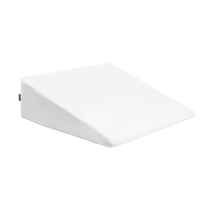 Memory Foam Body Support Bed Wedge Pillow - Ideal for Breathing, Reflux & Circulation Relief - White