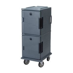 Cambro Ultra Camcart Insulated Food Pan Carrier Slate Blue 2 Compartment 72.5x82x116cm Commercial Catering Storage
