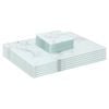 Harbour Housewares 12pc Glass Placemats & Square Coasters Set - 30 x 20cm Marble Dining Table Protection Place Mats & Coasters