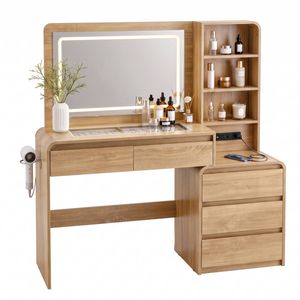 Artiss Dressing Table Vanity Desk Charging Station Wood