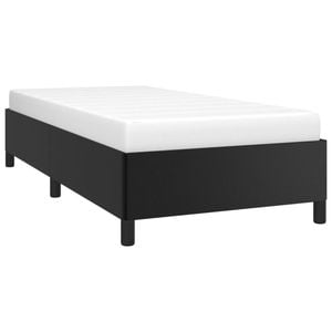 vidaXL Bed Frame Black Bed Base King Single Size Faux Leather Mattress Platform