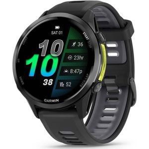 Garmin Forerunner 970 GPS Running Smartwatch - Carbon Grey DLC Titanium with Black Case and Black/Translucent Whitestone Band